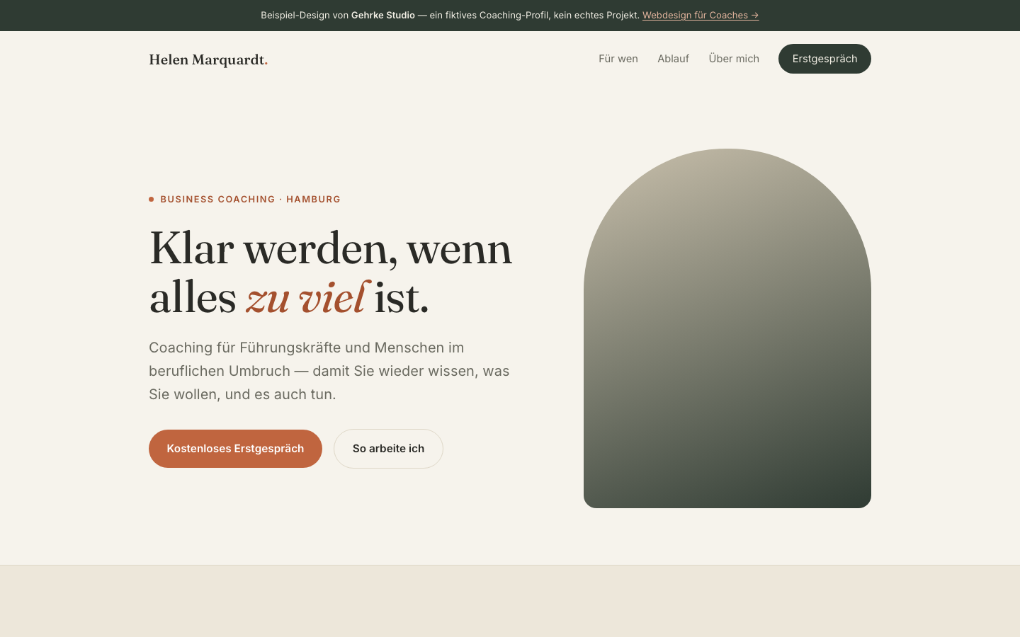 Coaching Website Beispiel — Helen Marquardt Hamburg
